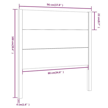 Cabeceira de cama 96x4x100 cm pinho maciço castanho mel