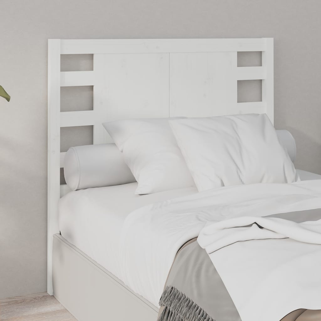 Cabeceira de cama 81x4x100 cm pinho maciço branco