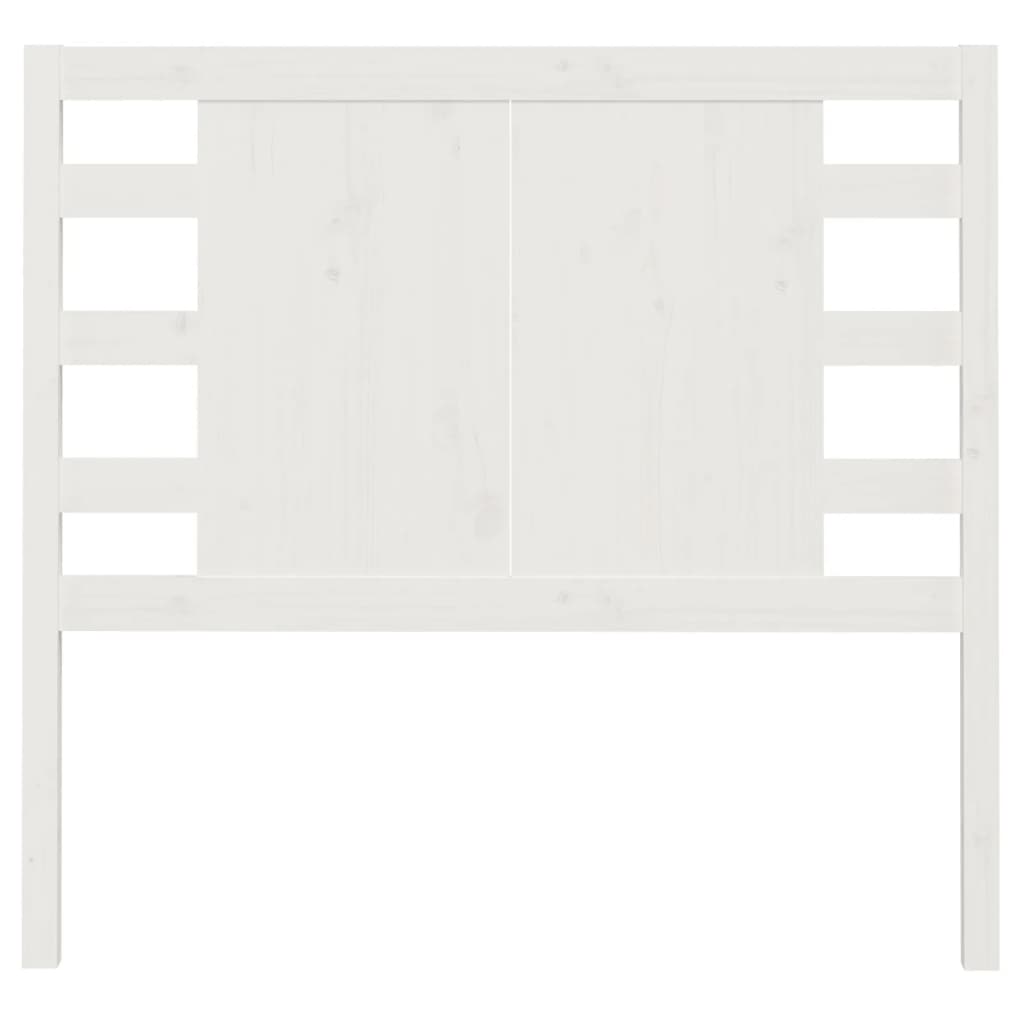 Cabeceira de cama 106x4x100 cm pinho maciço branco