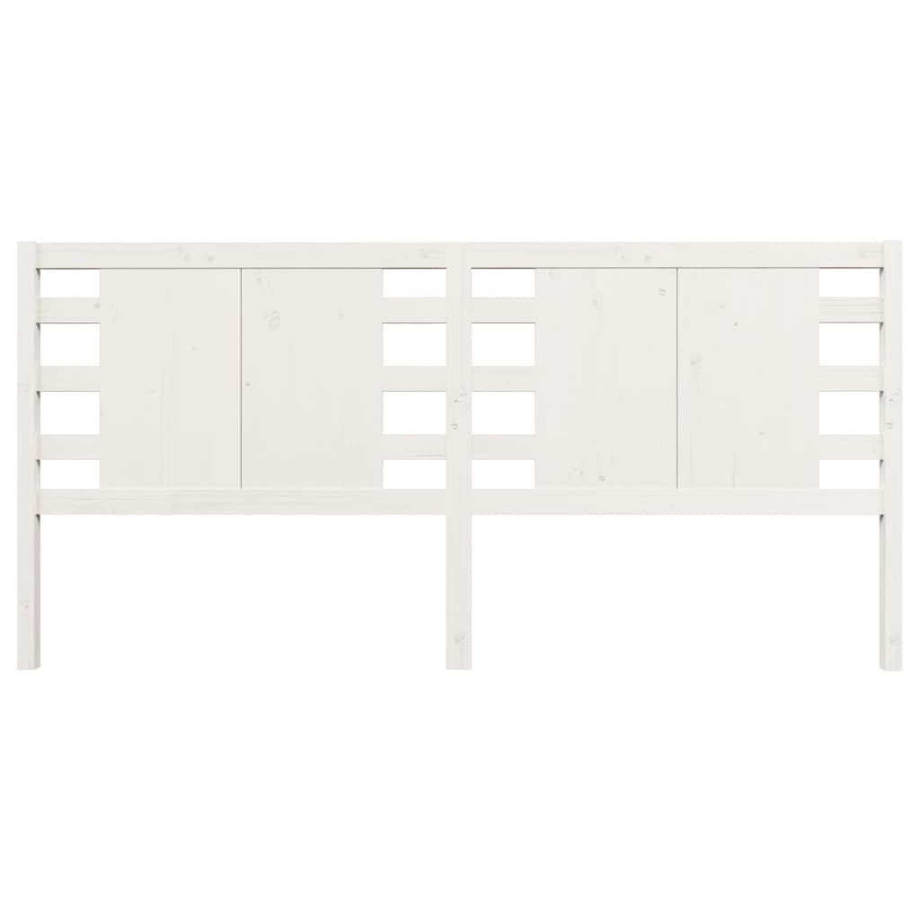 Cabeceira de cama 126x4x100 cm pinho maciço branco