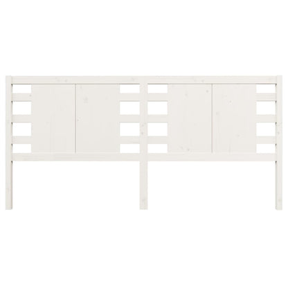 Cabeceira de cama 126x4x100 cm pinho maciço branco