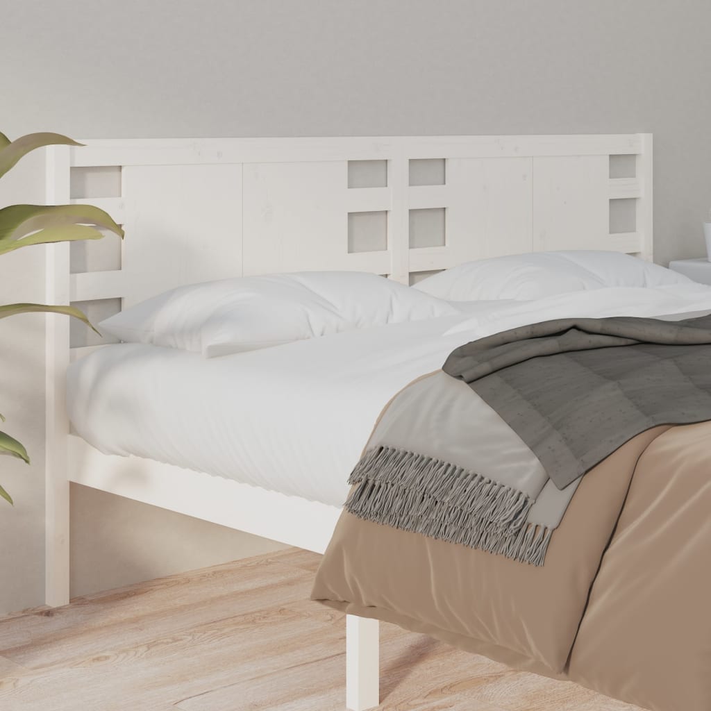 Cabeceira de cama 141x4x100 cm pinho maciço branco