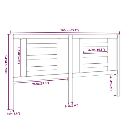 Cabeceira de cama 166x4x100 cm pinho maciço branco