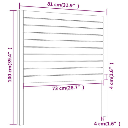 Cabeceira de cama 81x4x100 cm pinho maciço