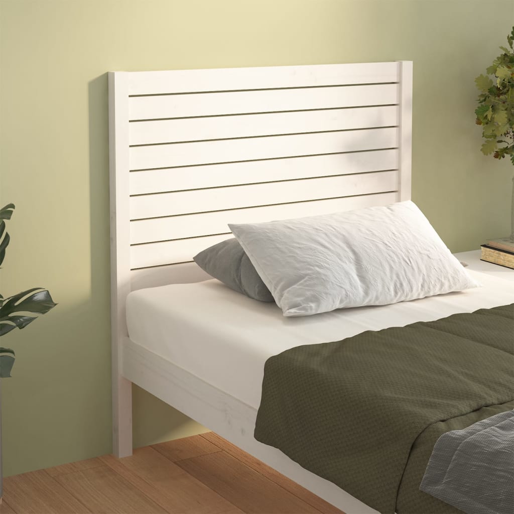 Cabeceira de cama 81x4x100 cm pinho maciço branco