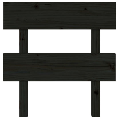 Cabeceira de cama 78,5x3x81 cm pinho maciço preto