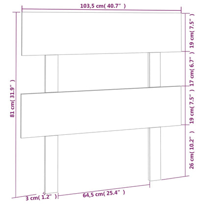 Cabeceira de cama 103,5x3x81 cm pinho maciço cinzento