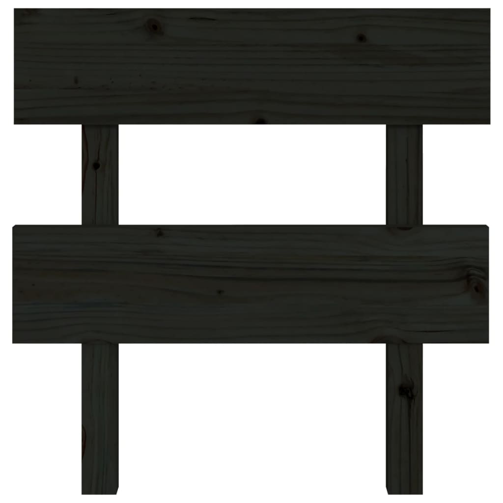 Cabeceira de cama 103,5x3x81 cm pinho maciço preto