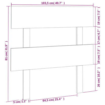 Cabeceira de cama 103,5x3x81 cm pinho maciço preto