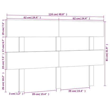 Cabeceira de cama 124x3x81 cm pinho maciço