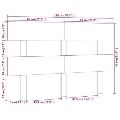 Cabeceira de cama 138x3x81 cm pinho maciço