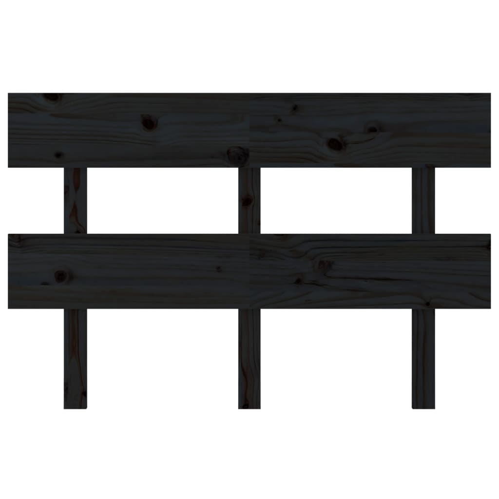 Cabeceira de cama 138x3x81 cm pinho maciço preto