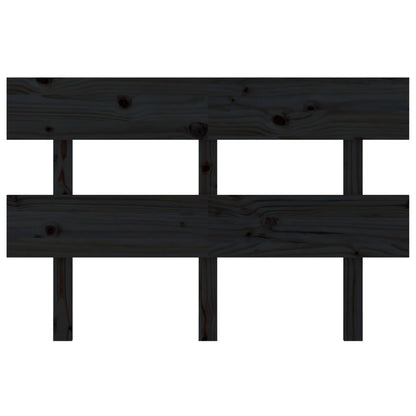 Cabeceira de cama 138x3x81 cm pinho maciço preto