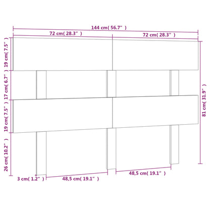 Cabeceira de cama 144x3x81 cm pinho maciço