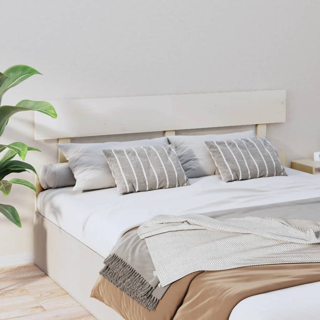 Cabeceira de cama 154 x 3 x 81 cm pinho maciço branco