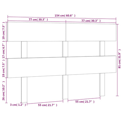 Cabeceira de cama 154 x 3 x 81 cm pinho maciço branco