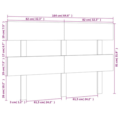 Cabeceira de cama 164x3x81 cm pinho maciço branco