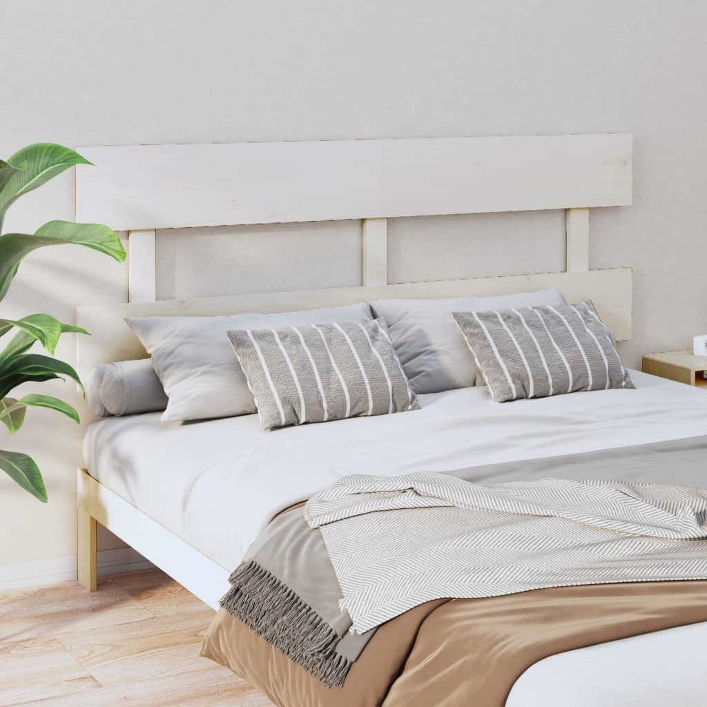 Cabeceira de cama 164x3x81 cm pinho maciço branco