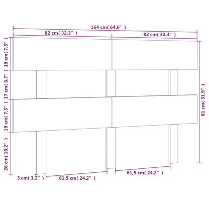 Cabeceira de cama 164x3x81 cm pinho maciço castanho mel