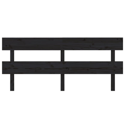 Cabeceira de cama 184x3x81 cm pinho maciço preto