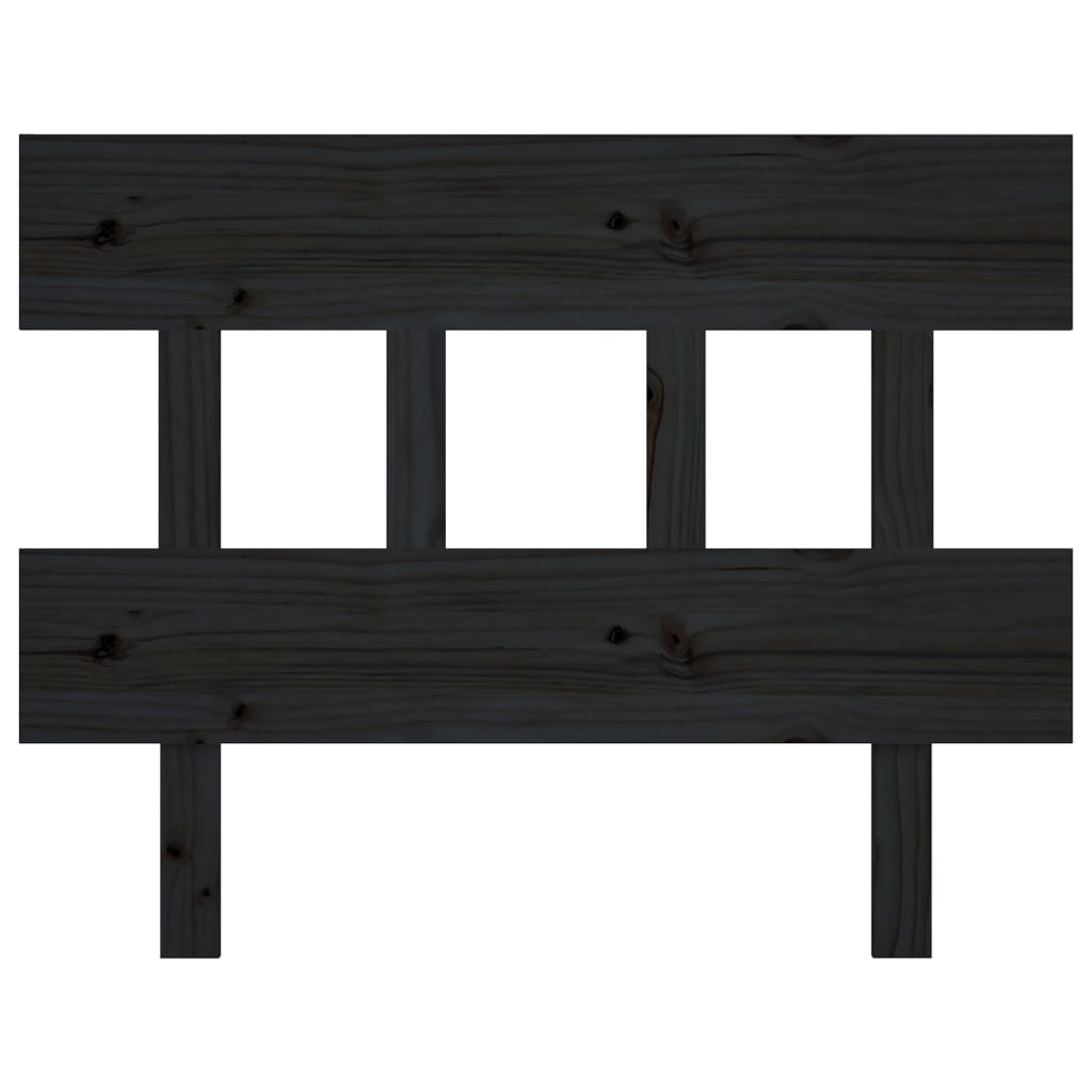 Cabeceira de cama 78,5x3x81 cm pinho maciço preto