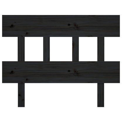 Cabeceira de cama 78,5x3x81 cm pinho maciço preto