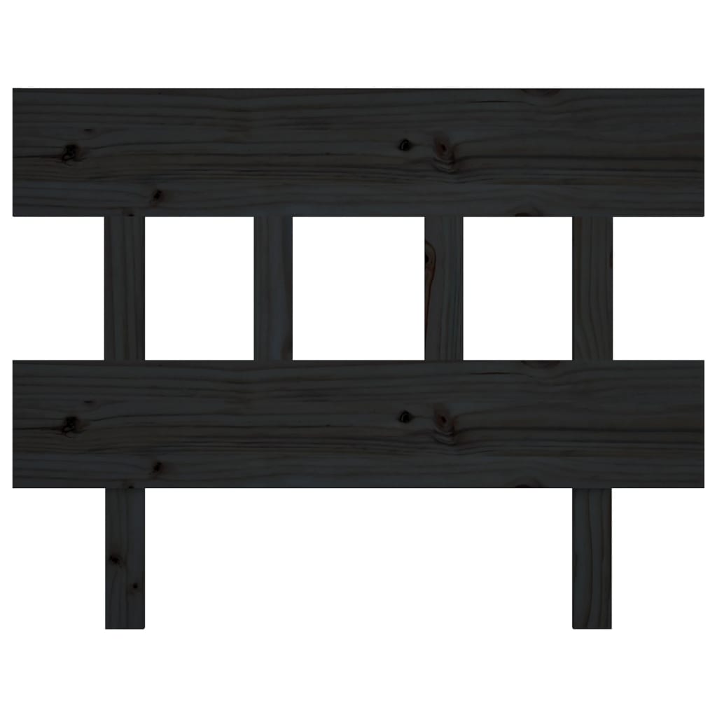 Cabeceira de cama 93,5x3x81 cm pinho maciço preto