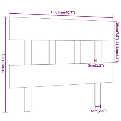 Cabeceira de cama 103,5x3x81 cm pinho maciço