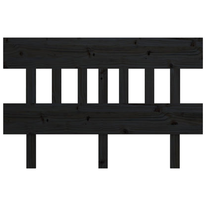 Cabeceira de cama 123,5x3x81 cm pinho maciço preto