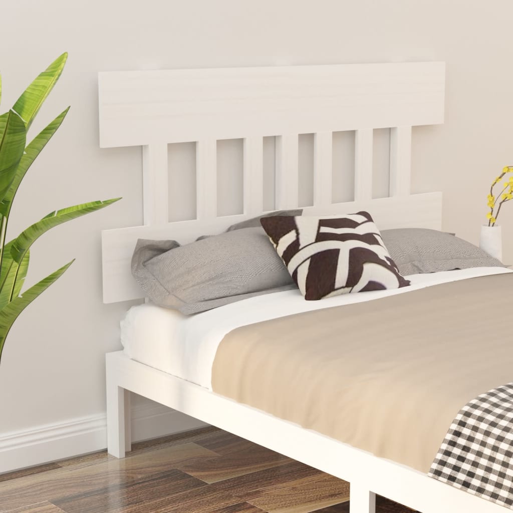 Cabeceira de cama 138,5x3x81 cm pinho maciço branco