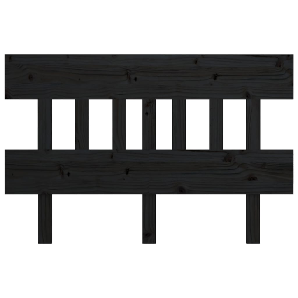 Cabeceira de cama 163,5x3x81 cm pinho maciço preto