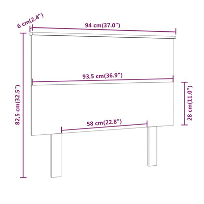 Cabeceira de cama 94x6x82,5 cm pinho maciço castanho mel