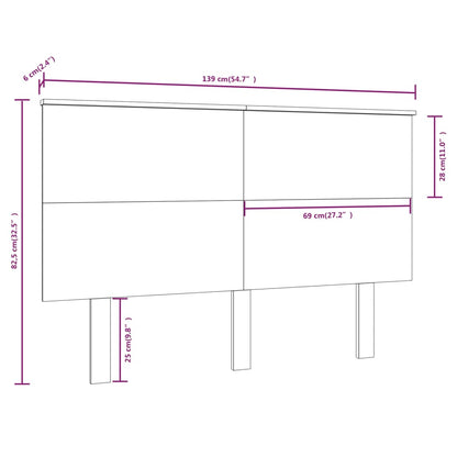 Cabeceira de cama 139x6x82,5 cm pinho maciço castanho mel