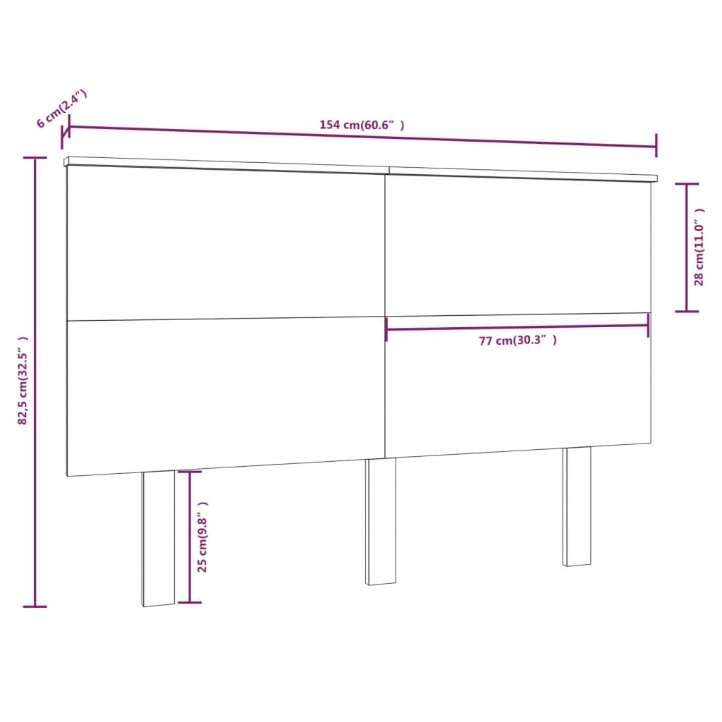 Cabeceira de cama 154x6x82,5 cm pinho maciço castanho mel