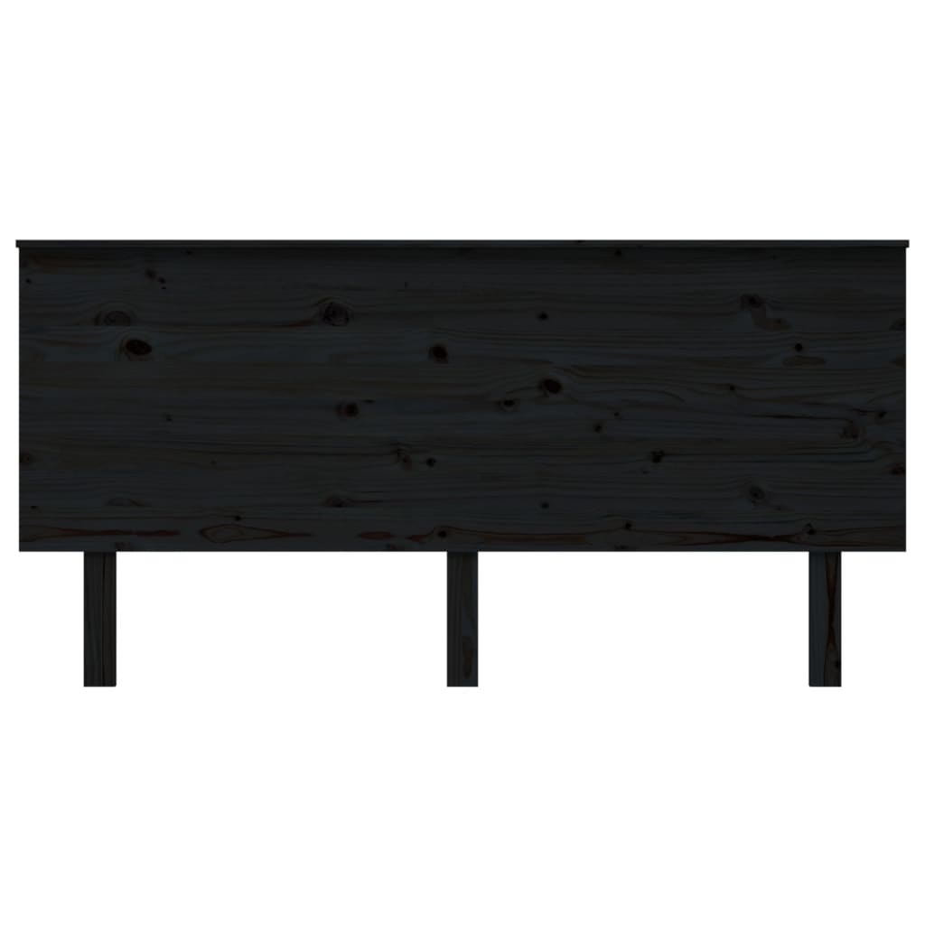 Cabeceira de cama 164x6x82,5 cm pinho maciço preto