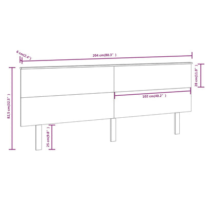 Cabeceira de cama 204x6x82,5 cm pinho maciço castanho mel