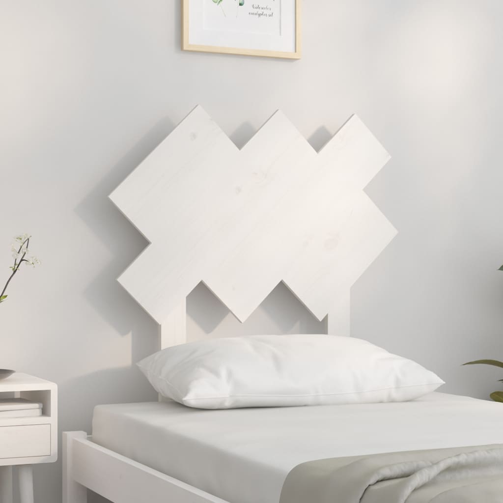 Cabeceira de cama 72,5x3x81 cm pinho maciço branco