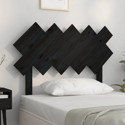 Cabeceira de cama 104x3x80,5 cm pinho maciço preto