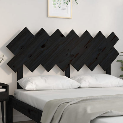 Cabeceira de cama 151,5x3x81 cm pinho maciço preto