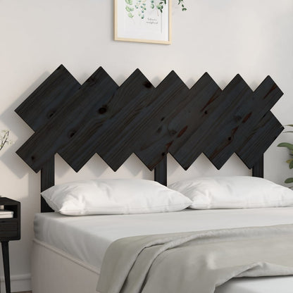 Cabeceira de cama 151,5x3x81 cm pinho maciço preto