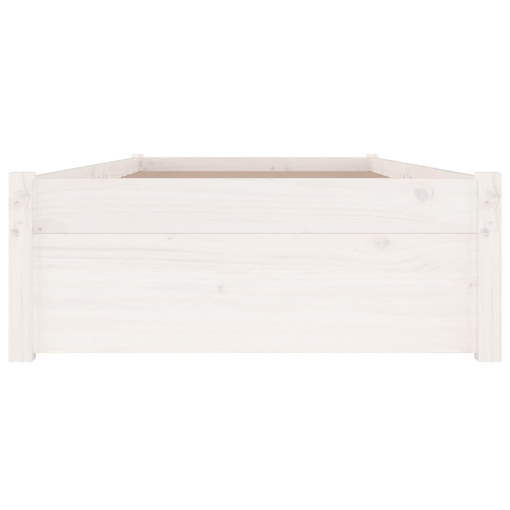 Estrutura cama de solteiro pequena c/ gavetas 75x190 cm branco