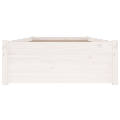 Estrutura cama de solteiro pequena c/ gavetas 75x190 cm branco