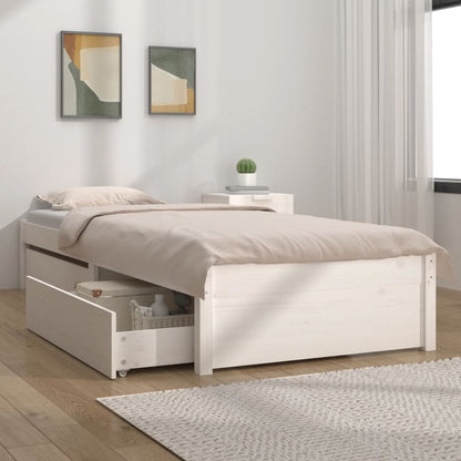 Estrutura cama com gavetas 90x190 cm Single branco