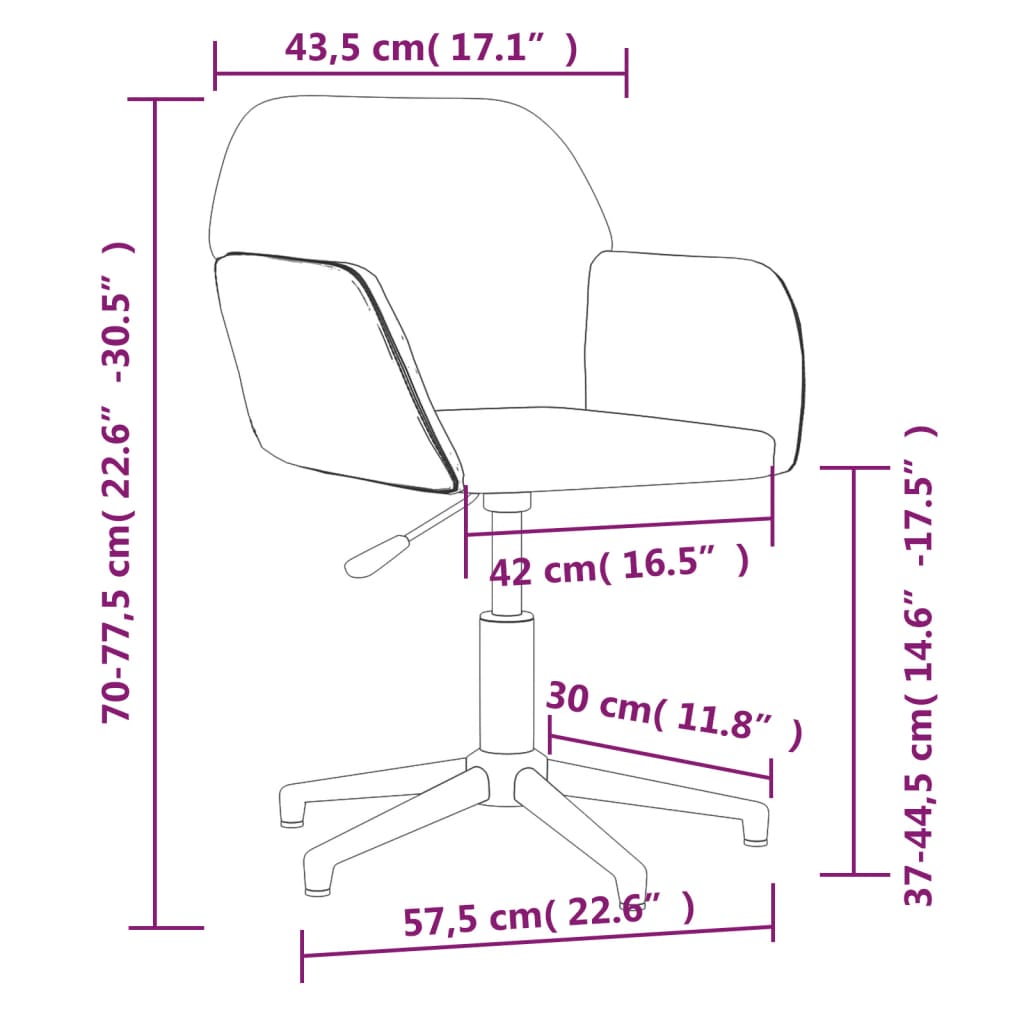 Cadeiras de jantar giratórias 2 pcs tecido cinzento-claro