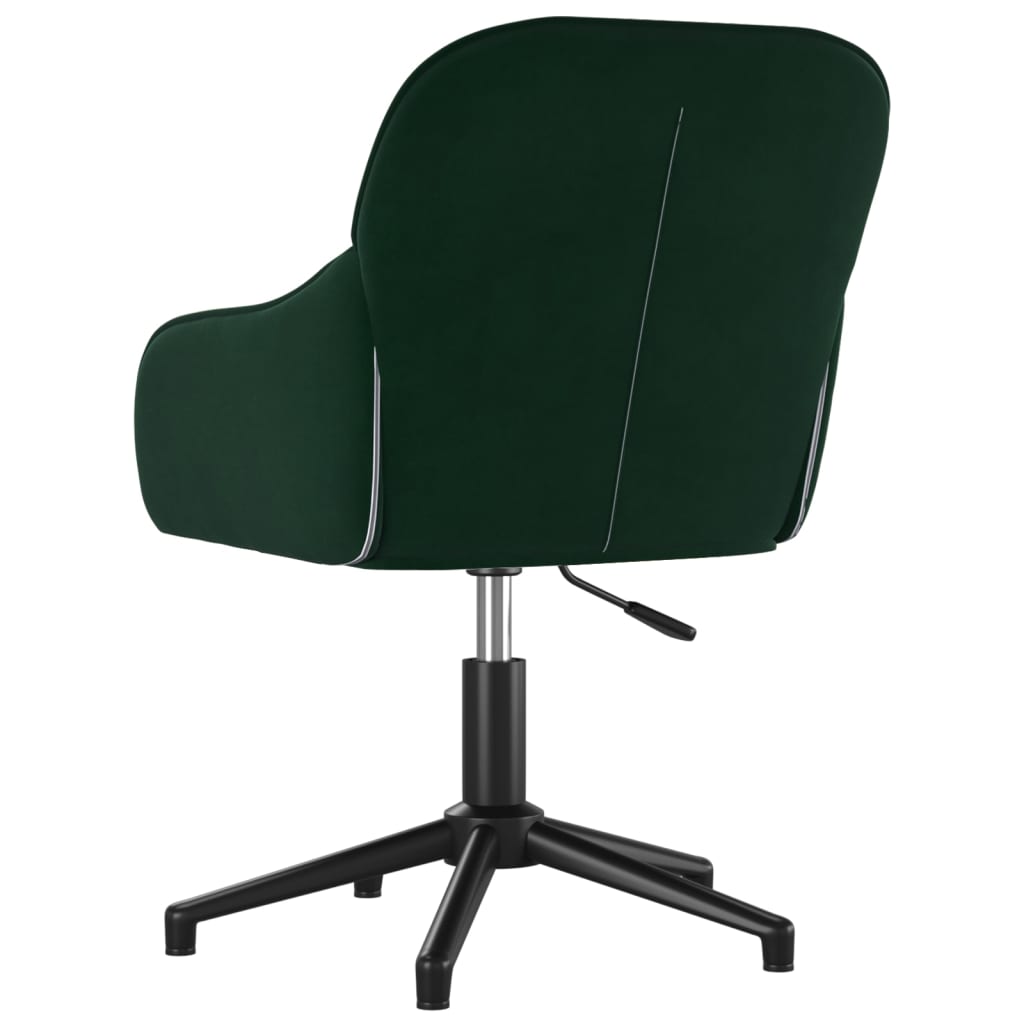 Cadeiras de jantar giratorias 2 pcs veludo verde-escuro