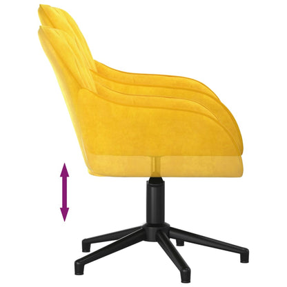 Cadeiras de jantar giratórias 2 pcs veludo amarelo