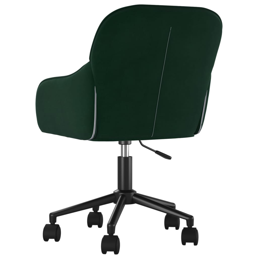 Cadeiras de jantar giratorias 2 pcs veludo verde-escuro