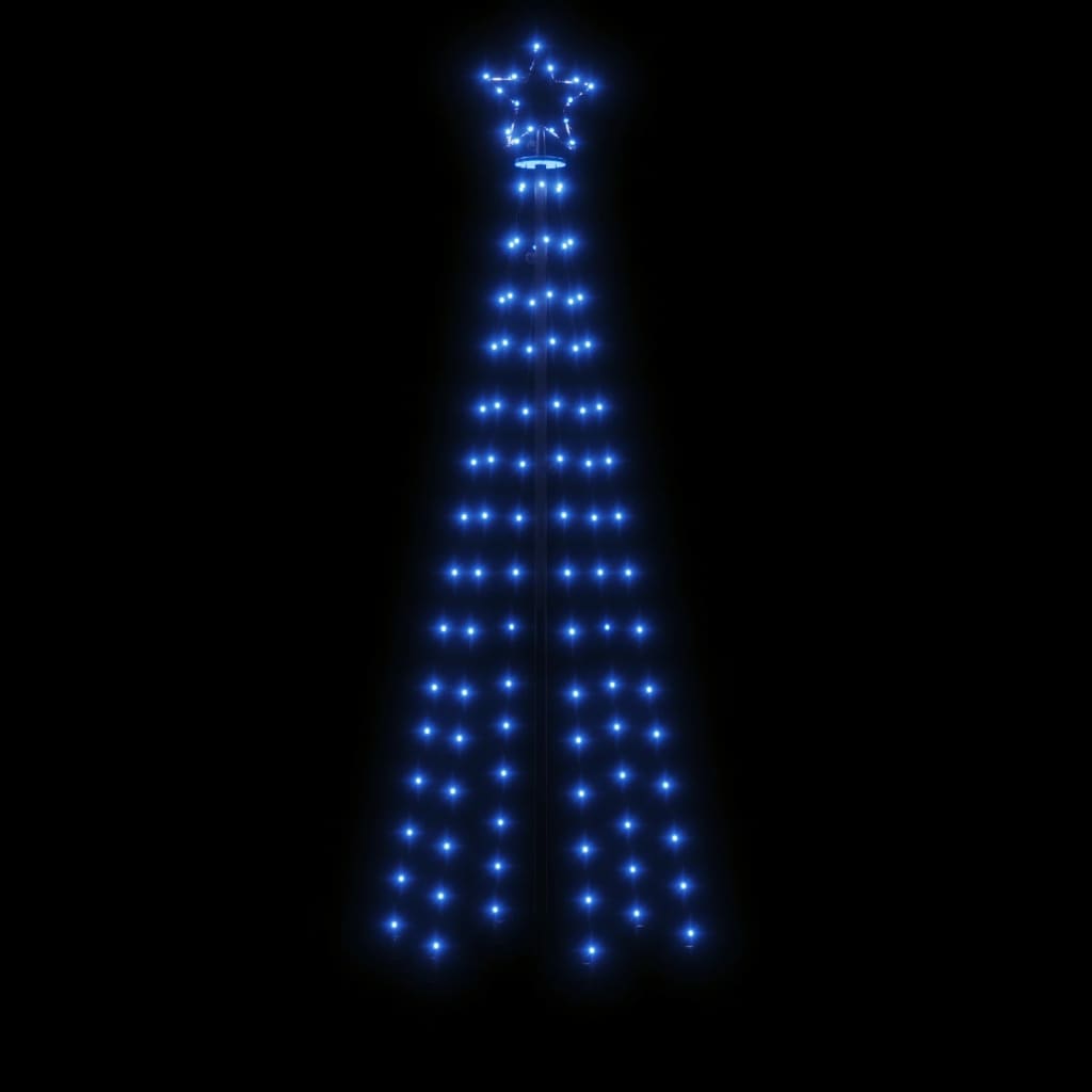 Árvore de Natal em cone 108 luzes LED 70x180 cm azul