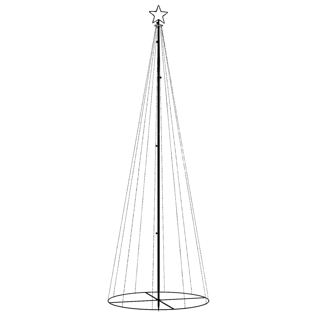 Árvore de Natal em cone 310 luzes LED 100x300 cm branco frio