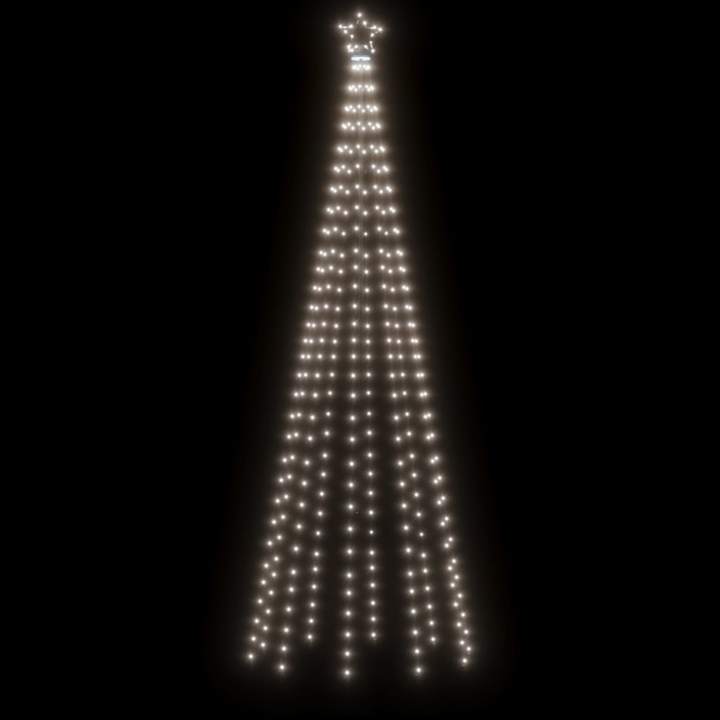 Árvore de Natal em cone 310 luzes LED 100x300 cm branco frio